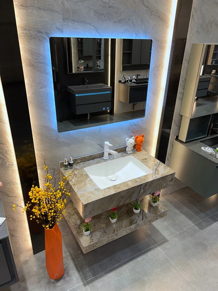 Natural Bathroom Slate Cabinet